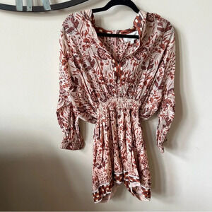 New! Cleobella Izzy romper red print 17953